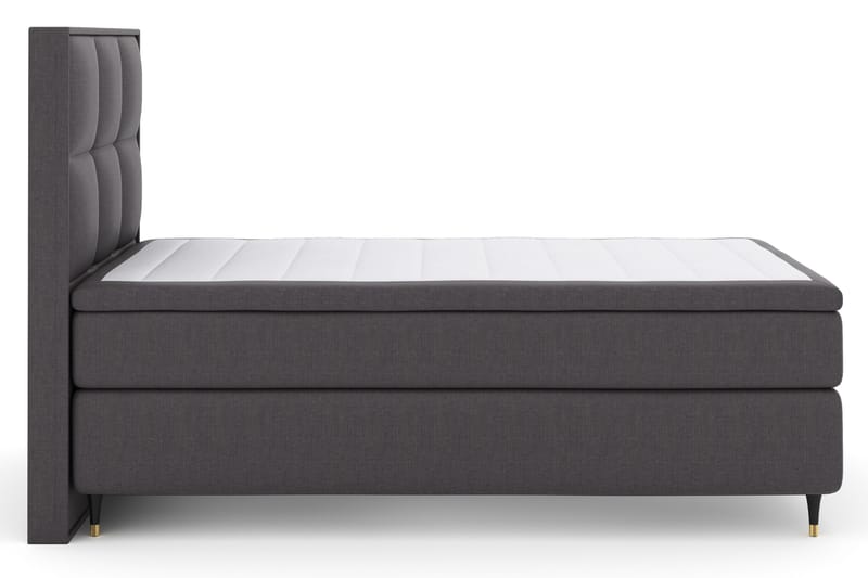 Select No 4 Komplett Sängpaket 120x200 Fast - Mörkgrå/Guld - Products - Möbler - Säng - Enkelsäng