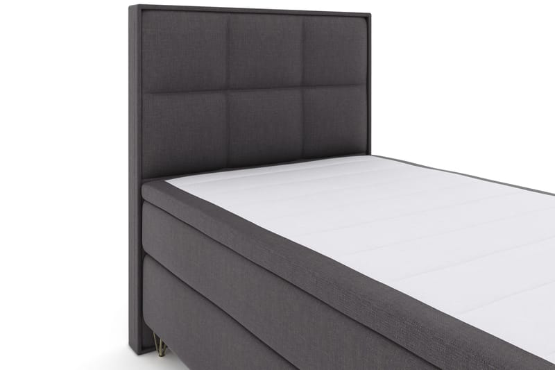 Select No 4 Komplett Sängpaket 120x200 Fast - Mörkgrå/Metall V-form - Products - Möbler - Säng - Enkelsäng