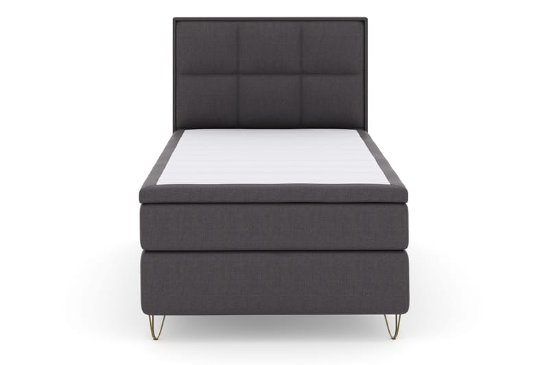 Select No 4 Komplett Sängpaket 120x200 Fast - Mörkgrå/Metall V-form - Products - Möbler - Säng - Enkelsäng