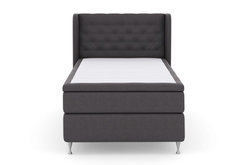 Select No 4 Komplett Sängpaket 120x200 Fast - Mörkgrå/Silver - Products - Möbler - Säng - Enkelsäng