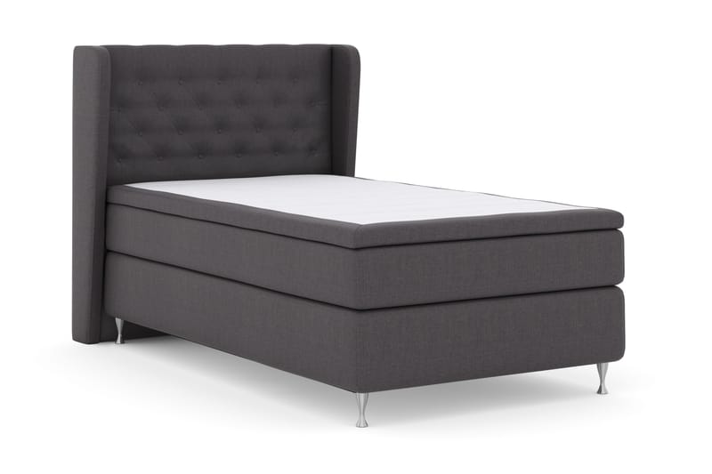 Select No 4 Komplett Sängpaket 120x200 Fast - Mörkgrå/Silver - Products - Möbler - Säng - Enkelsäng