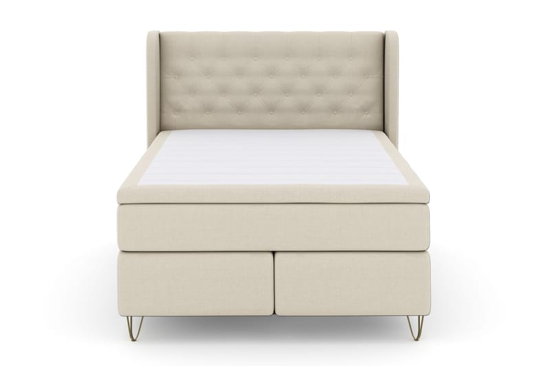 Select No 4 Komplett Sängpaket 140x200 Fast, Beige/Metall V-form