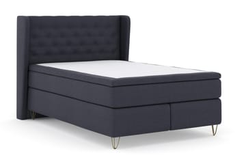 Select No 4 Komplett Sängpaket 140x200 Fast - Blå/Metall V-form - Products - Möbler - Säng - Kontinentalsäng