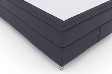 Select No 4 Komplett Sängpaket 140x200 Fast - Blå/Metall V-form - Products - Möbler - Säng - Kontinentalsäng