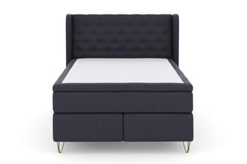 Select No 4 Komplett Sängpaket 140x200 Fast - Blå/Metall V-form - Products - Möbler - Säng - Kontinentalsäng