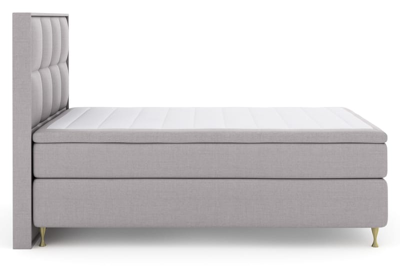 Select No 4 Komplett Sängpaket 140x200 Fast - Ljusgrå/Guld - Products - Möbler - Säng - Kontinentalsäng