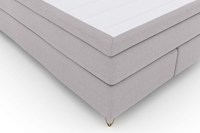 Select No 4 Komplett Sängpaket 140x200 Fast - Ljusgrå/Metall V-form - Products - Möbler - Säng - Kontinentalsäng