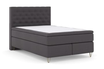 Select No 4 Komplett Sängpaket 140x200 Fast - Mörkgrå/Metall V-form - Products - Möbler - S äng - Kontinentalsäng