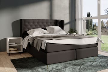 Select No 4 Komplett Sängpaket 140x200 Fast - Mörkgrå/Metall V-form - Products - Möbler - S äng - Kontinentalsäng
