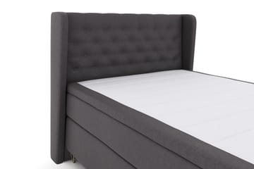 Select No 4 Komplett Sängpaket 140x200 Fast - Mörkgrå/Metall V-form - Products - Möbler - Säng - Kontinentalsäng