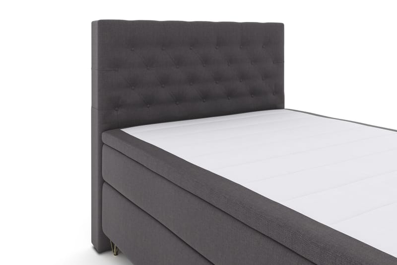 Select No 4 Komplett Sängpaket 140x200 Fast - Mörkgrå/Metall V-form - Products - Möbler - Säng - Kontinentalsäng