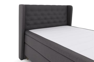Select No 4 Komplett Sängpaket 140x200 Fast/Medium - Mörkgrå/Metall V-form - Products - Möbler - Säng - Kontinentalsäng