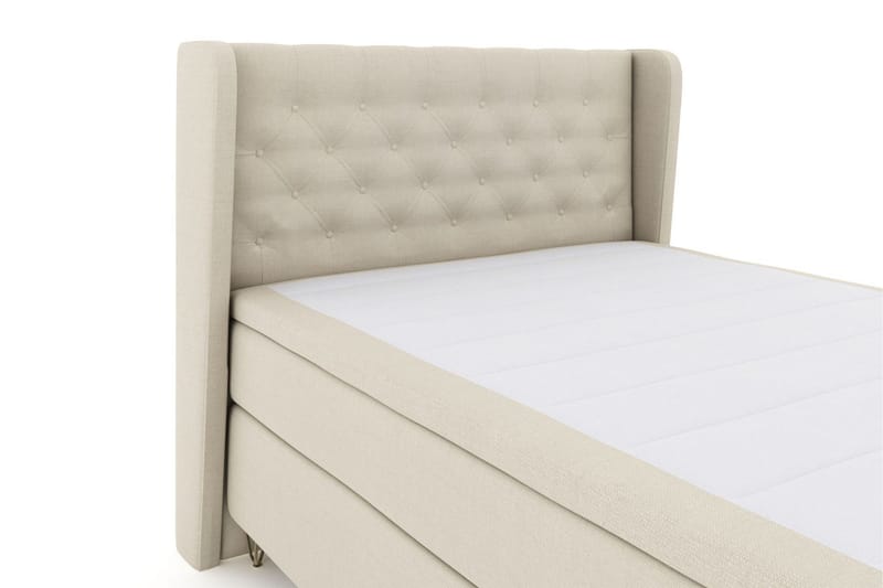 Select No 4 Komplett Sängpaket 140x200 Medium - Beige/Metall V-form - Products - Möbler - Säng - Kontinentalsäng