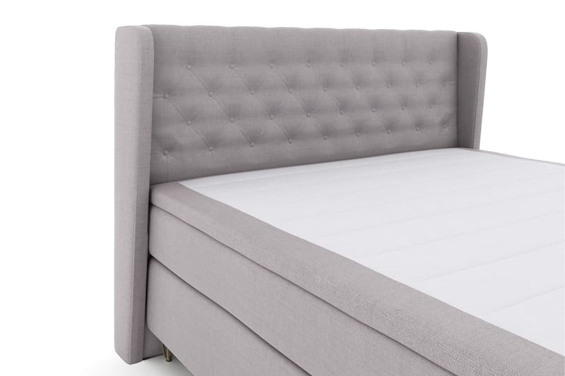 Select No 4 Komplett Sängpaket 160x200 Fast - Ljusgrå/Metall V-form - Products - Möbler - Säng - Kontinentalsäng