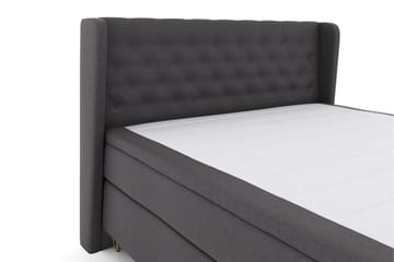 Select No 4 Komplett Sängpaket 160x200 Fast - Mörkgrå/Metall V-form - Products - Möbler - Säng - Kontinentalsäng