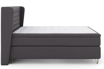 Select No 4 Komplett Sängpaket 160x200 Fast - Mörkgrå/Metall V-form - Products - Möbler - Säng - Kontinentalsäng