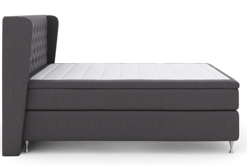 Select No 4 Komplett Sängpaket 160x200 Fast - Mörkgrå/Silver - Products - Möbler - Säng - Kontinentalsäng