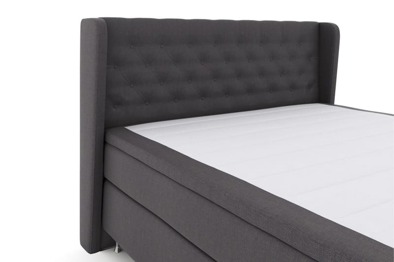 Select No 4 Komplett Sängpaket 160x200 Fast - Mörkgrå/Silver - Products - Möbler - Säng - Kontinentalsäng