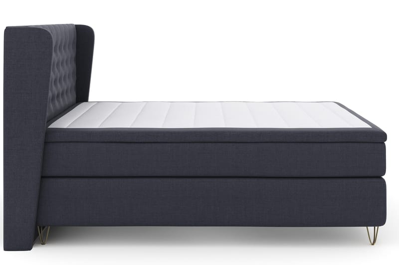 Select No 4 Komplett Sängpaket 180x200 Fast - Blå/Metall V-form - Products - Möbler - Säng - Kontinentalsäng