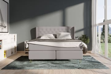 Select No 4 Komplett Sängpaket 180x200 Fast - Ljusgrå/Silver - Products - Möbler - Säng - Kontinentalsäng