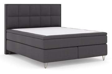 Select No 4 Komplett Sängpaket 180x200 Fast - Mörkgrå/Metall V-form - Products - Möbler - S äng - Kontinentalsäng