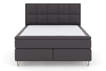 Select No 4 Komplett Sängpaket 180x200 Fast - Mörkgrå/Metall V-form - Products - Möbler - Säng - Kontinentalsäng