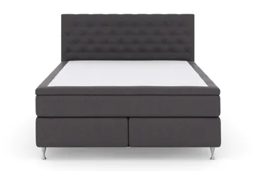 Select No 4 Komplett Sängpaket 180x200 Fast - Mörkgrå/Silver - Products - Möbler - Säng - Kontinentalsäng
