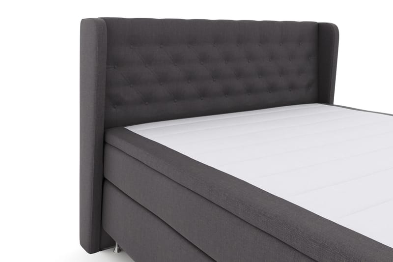 Select No 4 Komplett Sängpaket 180x200 Fast - Mörkgrå/Silver - Products - Möbler - Säng - Kontinentalsäng