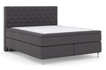 Select No 4 Komplett Sängpaket 180x200 Fast - Mörkgrå/Silver - Products - Möbler - Säng - Kontinentalsäng