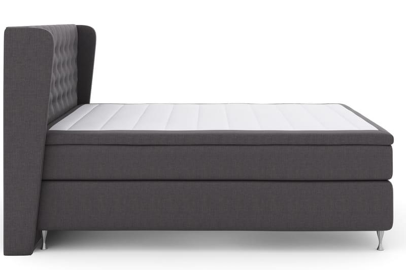 Select No 4 Komplett Sängpaket 180x200 Fast - Mörkgrå/Silver - Products - Möbler - Säng - Kontinentalsäng