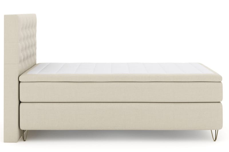 Select No 4 Kontinentalsäng 120x200 Fast - Beige/Metall V-Form - Products - Möbler - Säng - Enkelsäng