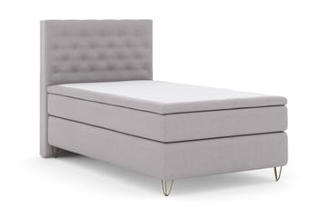 Select No 4 Kontinentalsäng 120x200 Fast - Ljusgrå/Metall V-Form - Products - Möbler - Säng - Enkelsäng