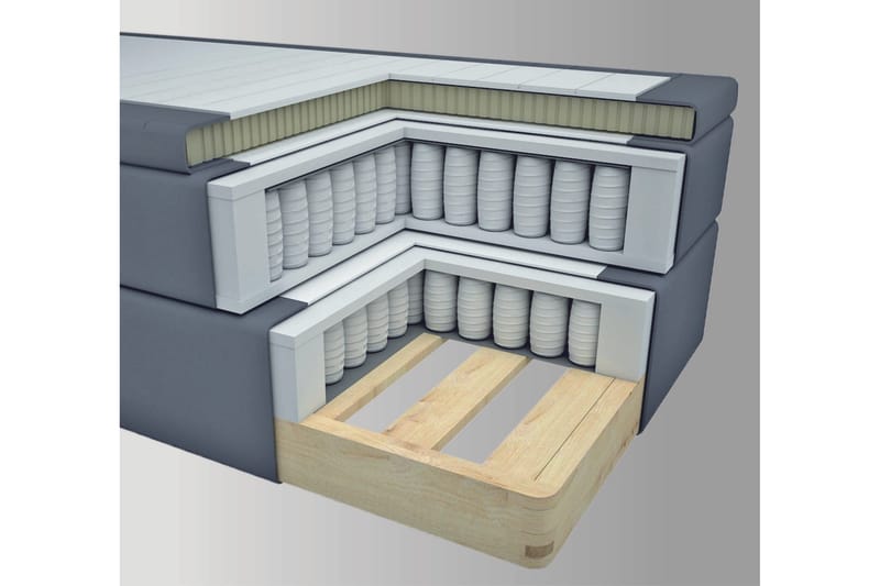 Select No 4 Kontinentalsäng 120x200 Fast - Ljusgrå/Metall - Products - Möbler - Säng - Enkelsäng