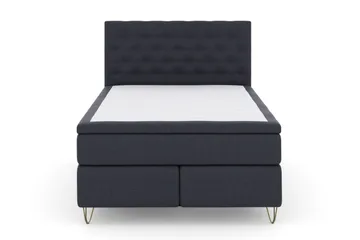 Select No 4 Kontinentalsäng 140x200 Fast - Blå/Metall V-Form - Products - Möbler - Säng - Kontinentalsäng