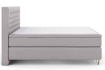 Select No 4 Kontinentalsäng 180x200 Fast/Medium - Ljusgrå/Metall V-Form - Products - Möbler - Säng - Kontinentalsäng