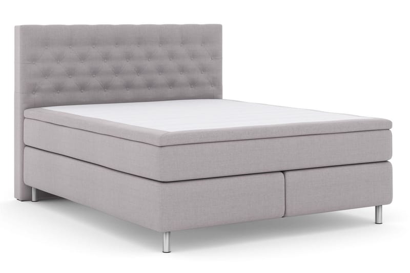 Select No 4 Kontinentalsäng 180x200 Fast/Medium - Ljusgrå/Metall - Products - Möbler - Säng - Kontinentalsäng