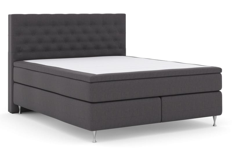 Select No 4 Kontinentalsäng 180x200 Medium - Mörkgrå/Silver - Products - Möbler - Säng - Kontinentalsäng