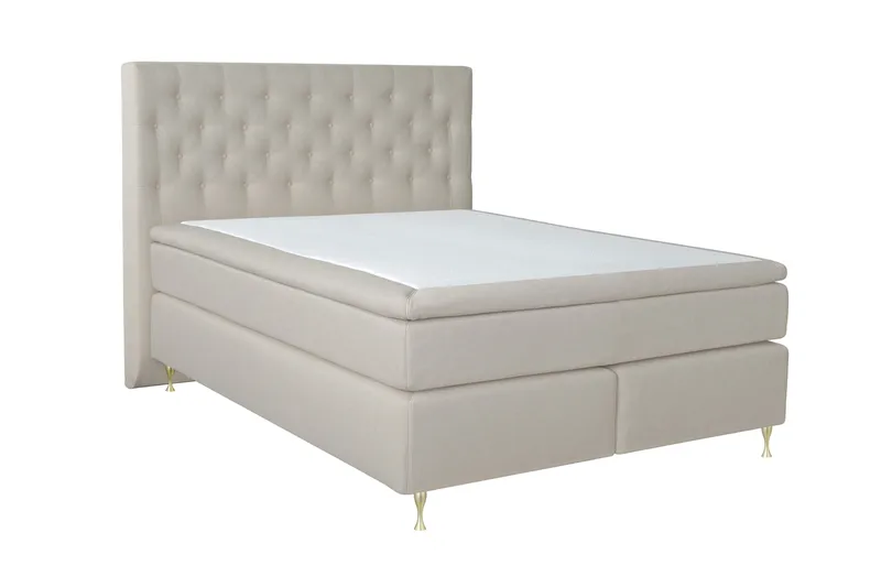 Select No 4 Kontinentalsäng 210x210 Fast/Medium - Beige/Guld - Products - Möbler - Säng - Kontinentalsäng