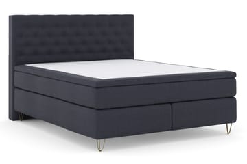 Select No 4 Kontinentalsäng 210x210 Fast/Medium - Blå/Metall V-Form - Products - Möbler - Säng - Kontinentalsäng