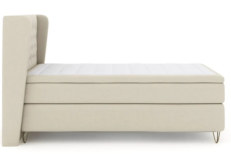 Select No 5 Komplett Sängpaket 120x200 Fast Watergel - Beige/Metall V-form - Products - Möbler - Säng - Enkelsäng
