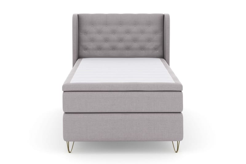Select No 5 Komplett Sängpaket 120x200 Fast Watergel - Ljusgrå/Metall V-form - Products - Möbler - Säng - Enkelsäng