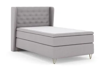 Select No 5 Komplett Sängpaket 120x200 Fast Watergel - Ljusgrå/Metall V-form - Products - Möbler - Säng - Enkelsäng