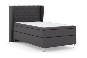 Select No 5 Komplett Sängpaket 120x200 Fast Watergel - Mörkgrå/Metall V-form - Products - Möbler - Säng - Enkelsäng