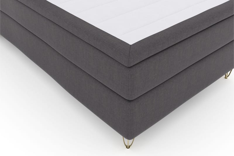 Select No 5 Komplett Sängpaket 120x200 Fast Watergel - Mörkgrå/Metall V-form - Products - Möbler - Säng - Enkelsäng
