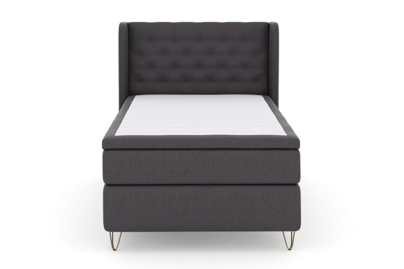 Select No 5 Komplett Sängpaket 120x200 Fast Watergel - Mörkgrå/Metall V-form - Products - Möbler - Säng - Enkelsäng