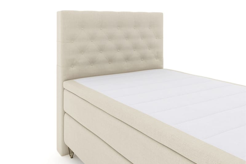 Select No 5 Komplett Sängpaket 120x200 Medium Latex - Beige/Metall V-form - Products - Möbler - Säng - Enkelsäng