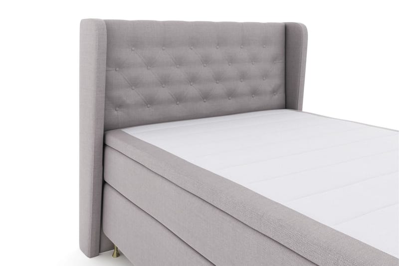 Select No 5 Komplett Sängpaket 140x200 Fast/Medium Watergel - Ljusgrå/Guld - Products - Möbler - Säng - Kontinentalsäng