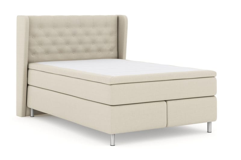 Select No 5 Komplett Sängpaket 140x200 Medium Latex - Beige/Metall - Products - Möbler - Säng - Kontinentalsäng