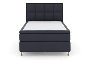 Select No 5 Komplett Sängpaket 140x200 Medium Latex - Blå/Metall V-form - Products - Möbler - Säng - Kontinentalsäng