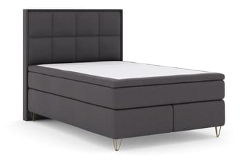 Select No 5 Komplett Sängpaket 140x200 Medium Latex - Mörkgrå/Metall V-form - Products - Möbler - Säng - Kontinentalsäng